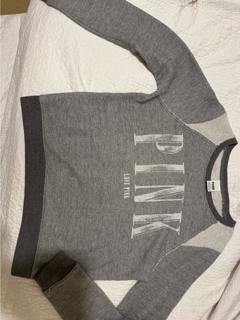 Victoria's Secret Gray Raglan Crewneck Sweatshirt